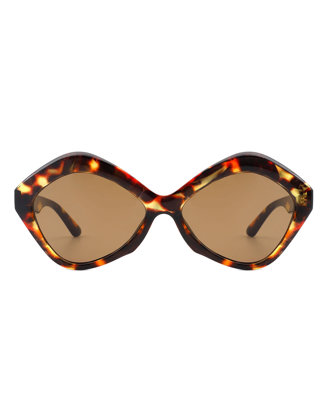 Amethyst Women Geometric Fashion Hexagonal Cat Eye Sunglasses with a stylish design and UV protection.