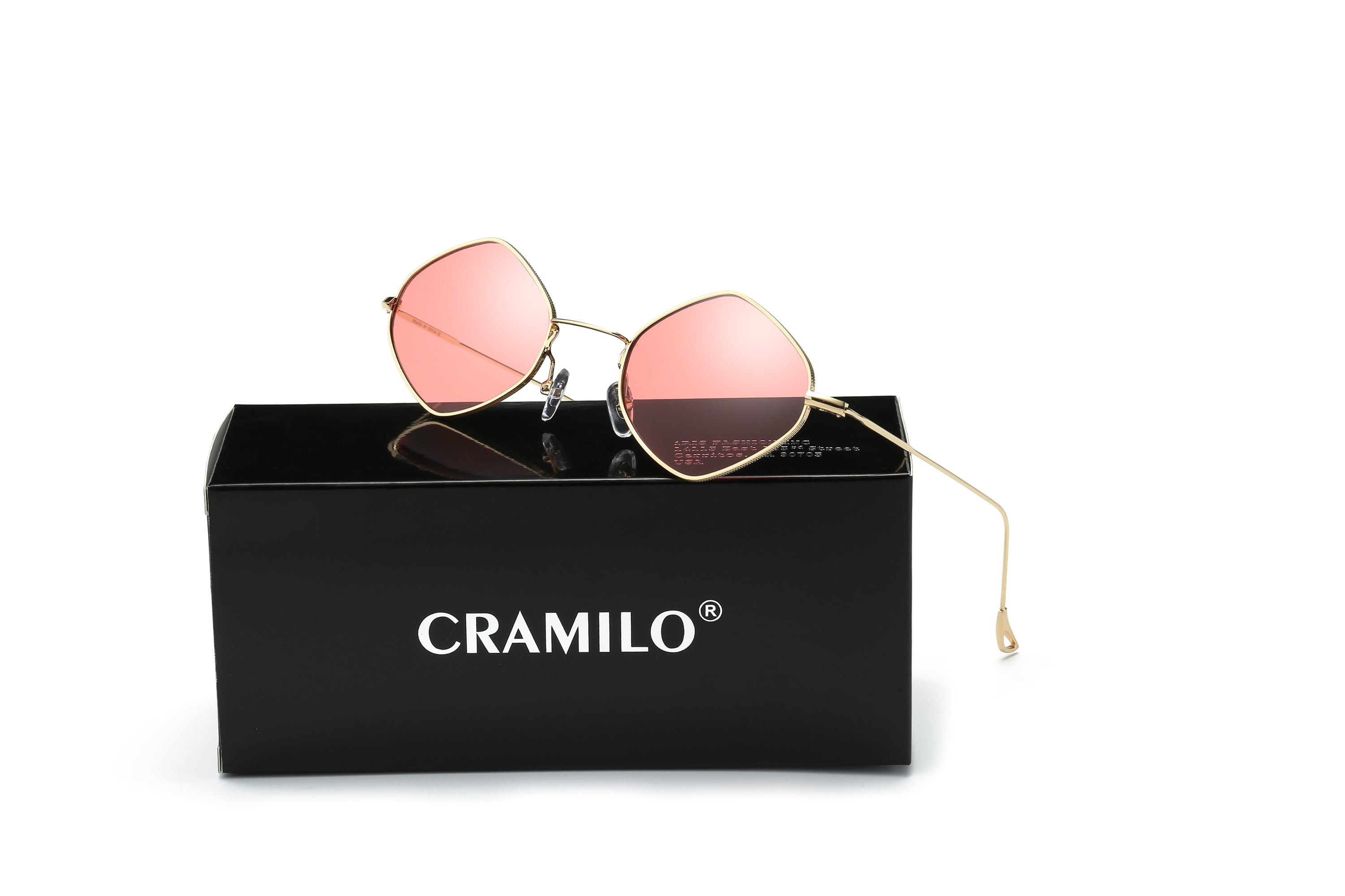 Cramilo BARRINGTON Slim Diamond Shape Fashion Sunglasses with a sleek metal frame and protective lenses.