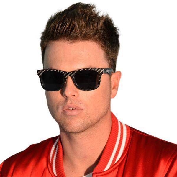 Classic Forged Carbon Fiber Sunglasses with polarized lenses, showcasing a square frame design and lightweight construction.