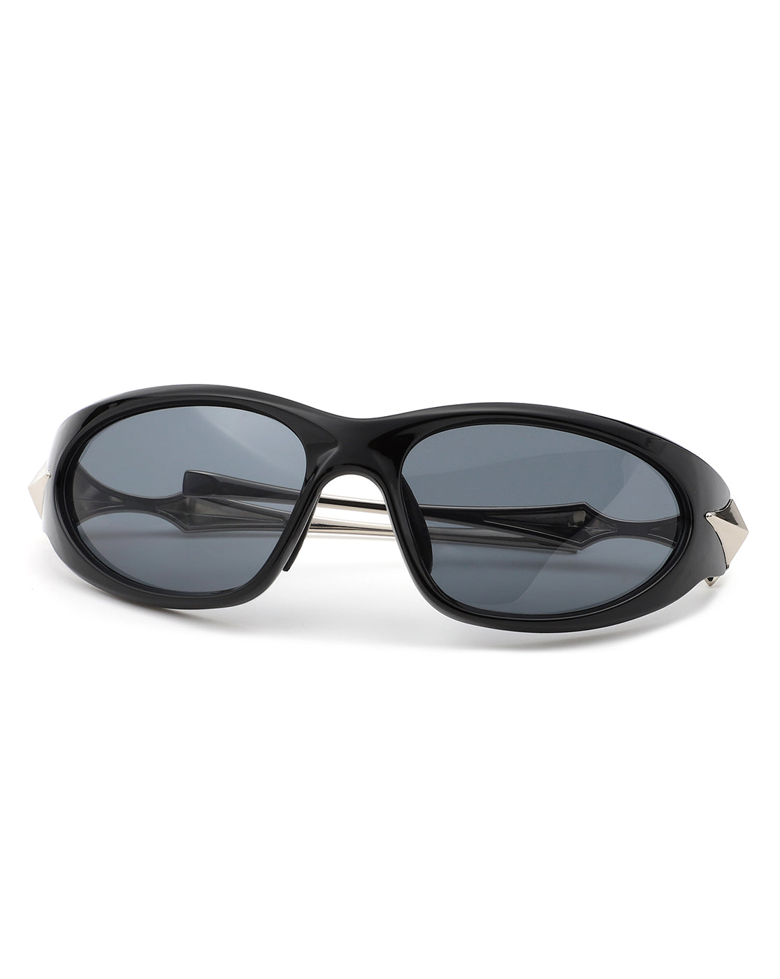 Creastein Irregular Oval Sporty Wrap-Around Sunglasses showcasing a unique design with a wrap-around frame and polycarbonate lenses.
