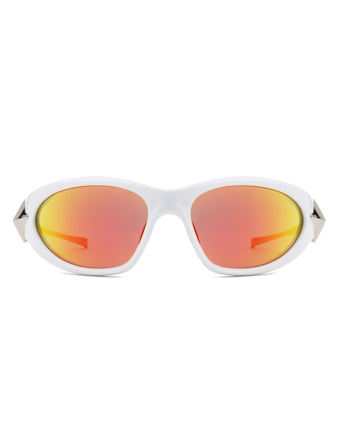 Creastein Irregular Oval Sporty Wrap-Around Sunglasses showcasing a unique design with a wrap-around frame and polycarbonate lenses.