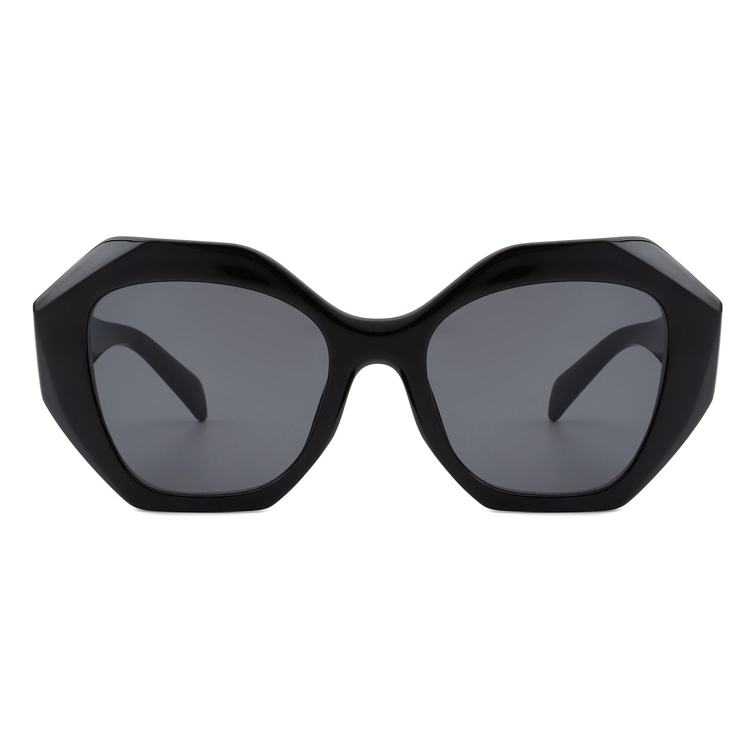Crystalx Women Geometric Retro Polygon Square Fashion Sunglasses with a stylish polygon shape and UV protection.