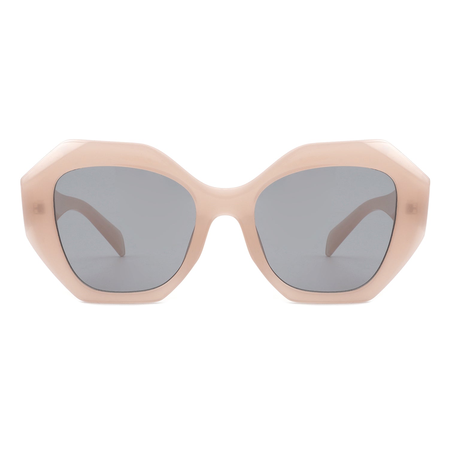 Crystalx Women Geometric Retro Polygon Square Fashion Sunglasses with a stylish polygon shape and UV protection.