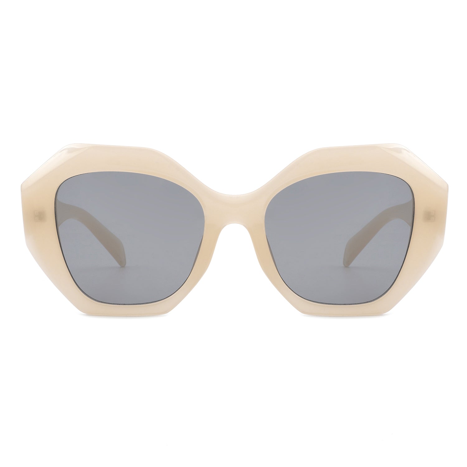 Crystalx Women Geometric Retro Polygon Square Fashion Sunglasses with a stylish polygon shape and UV protection.
