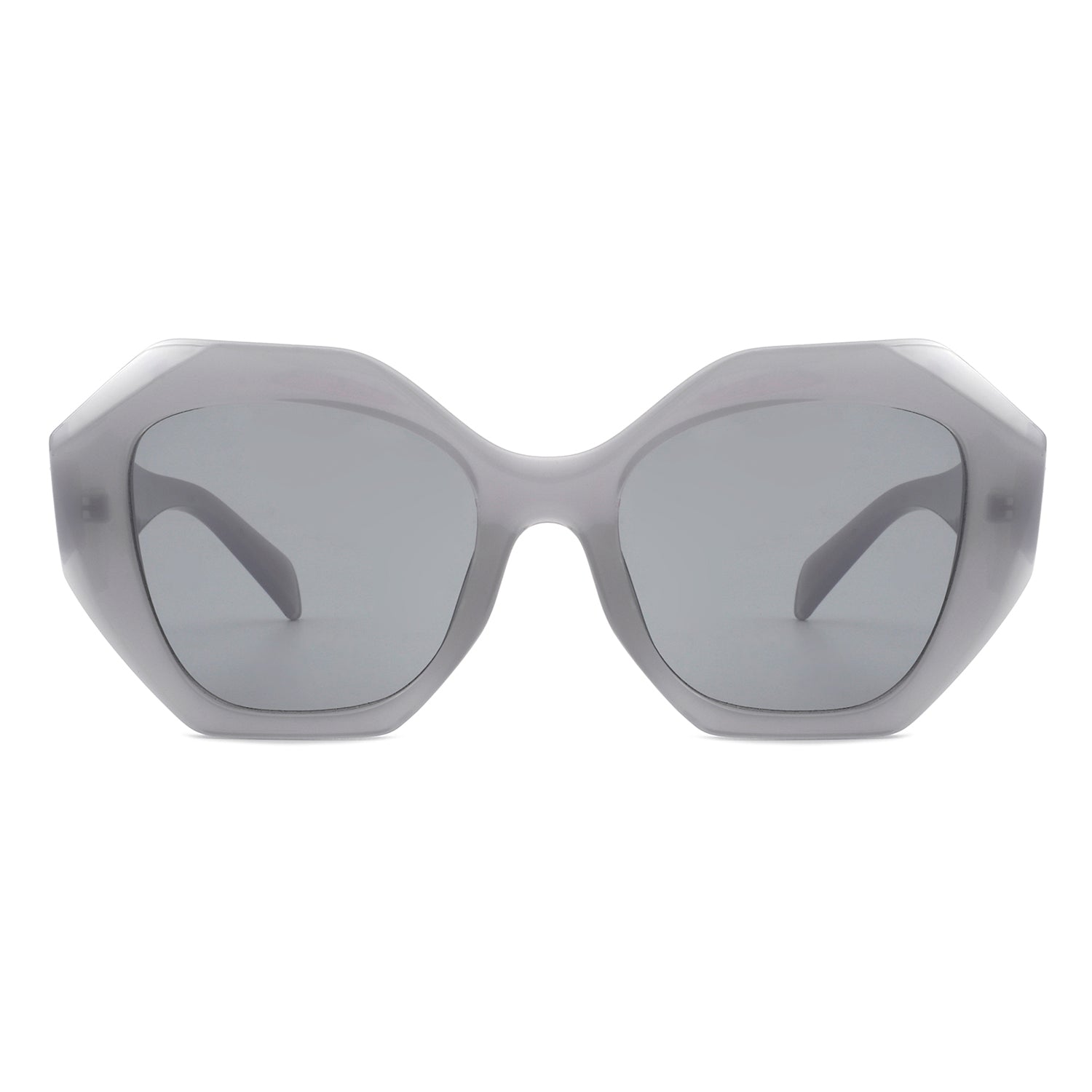 Crystalx Women Geometric Retro Polygon Square Fashion Sunglasses with a stylish polygon shape and UV protection.