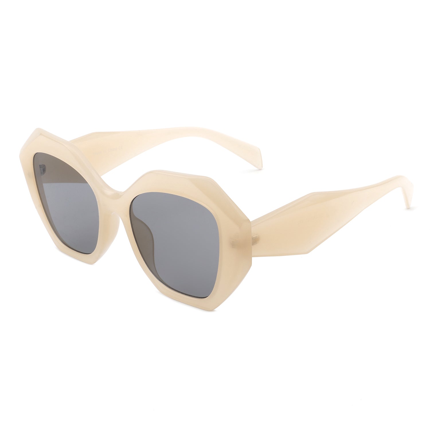 Crystalx Women Geometric Retro Polygon Square Fashion Sunglasses with a stylish polygon shape and UV protection.