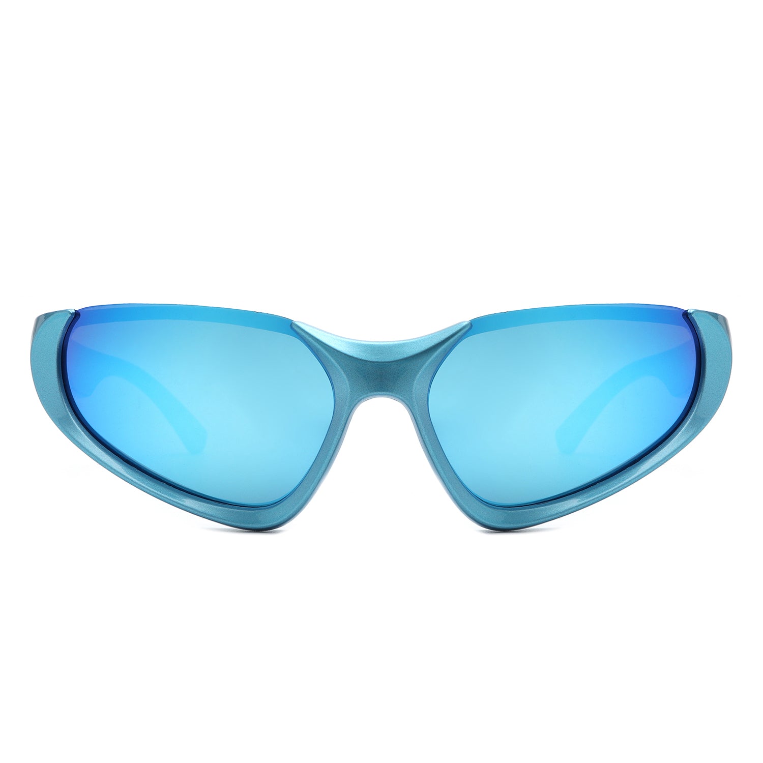 Dazzling Retro Rectangle Wrap Around Fashion Sunglasses with a stylish design and UV protection.