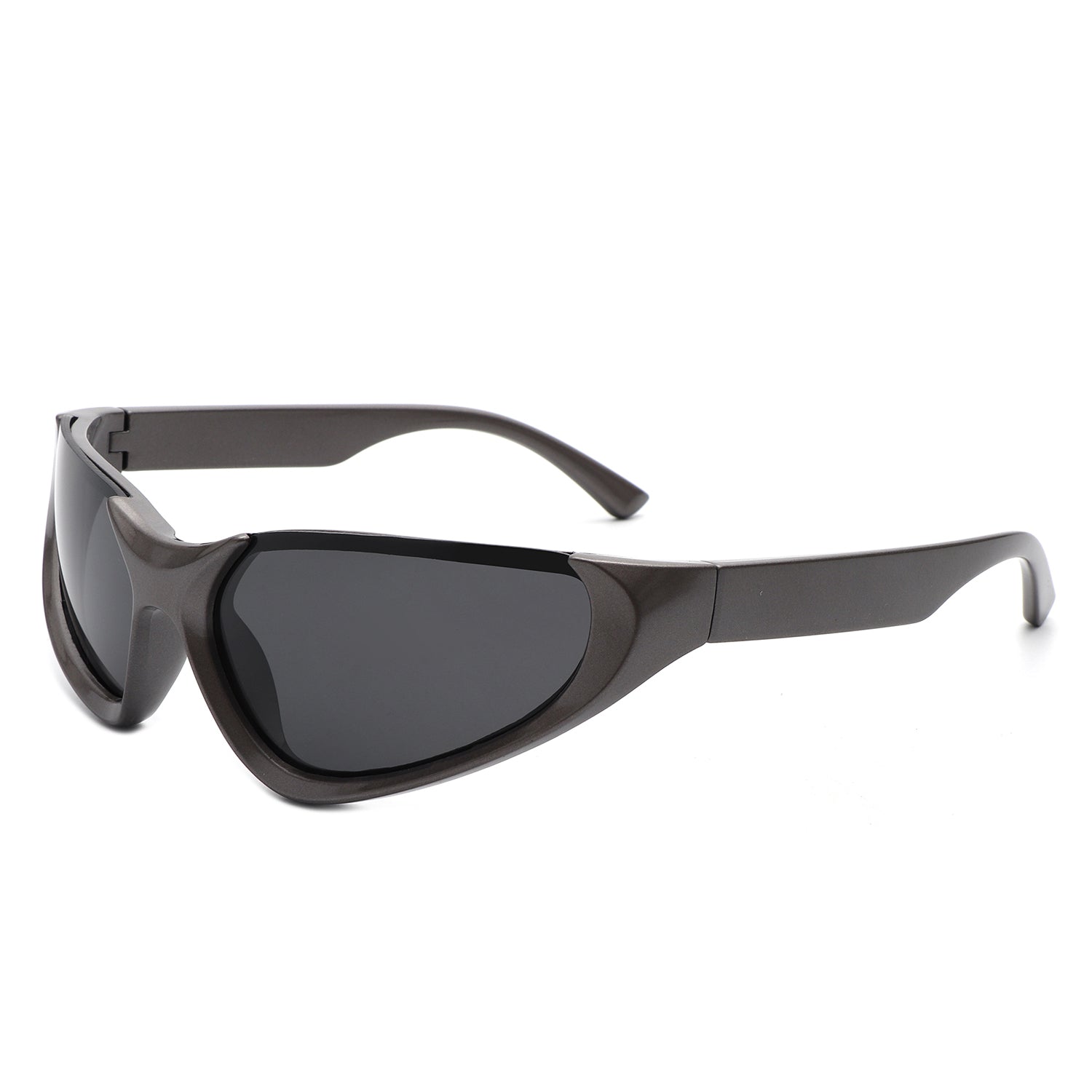 Dazzling Retro Rectangle Wrap Around Fashion Sunglasses with a stylish design and UV protection.