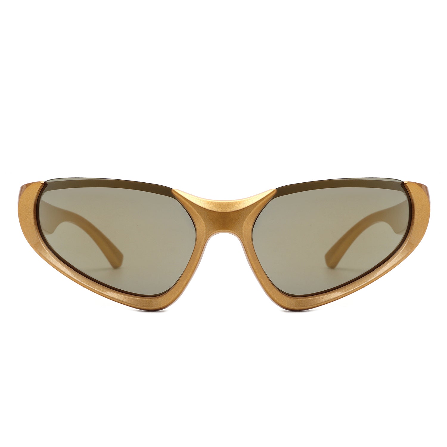 Dazzling Retro Rectangle Wrap Around Fashion Sunglasses with a stylish design and UV protection.