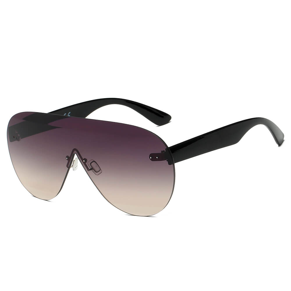 DESTIN Women Oversized Aviator Fashion Sunglasses with large lenses and stylish frame, perfect for sun protection.