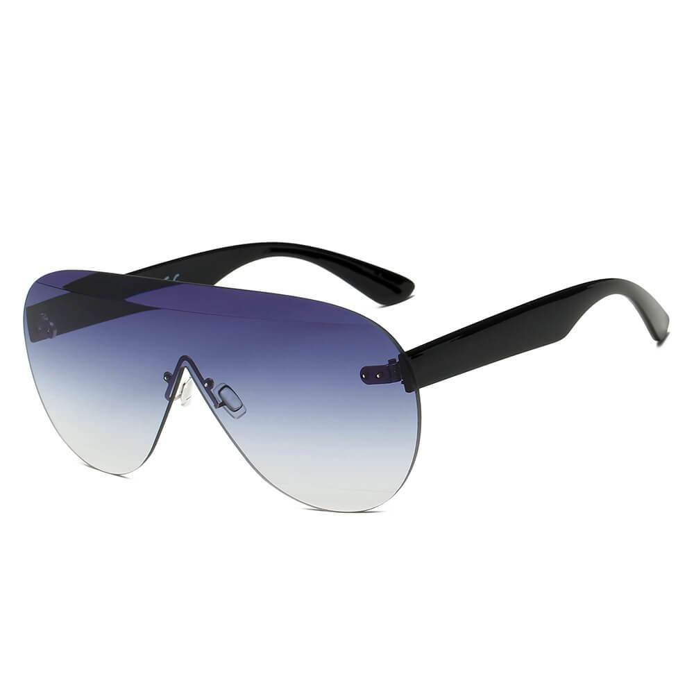 DESTIN Women Oversized Aviator Fashion Sunglasses with large lenses and stylish frame, perfect for sun protection.
