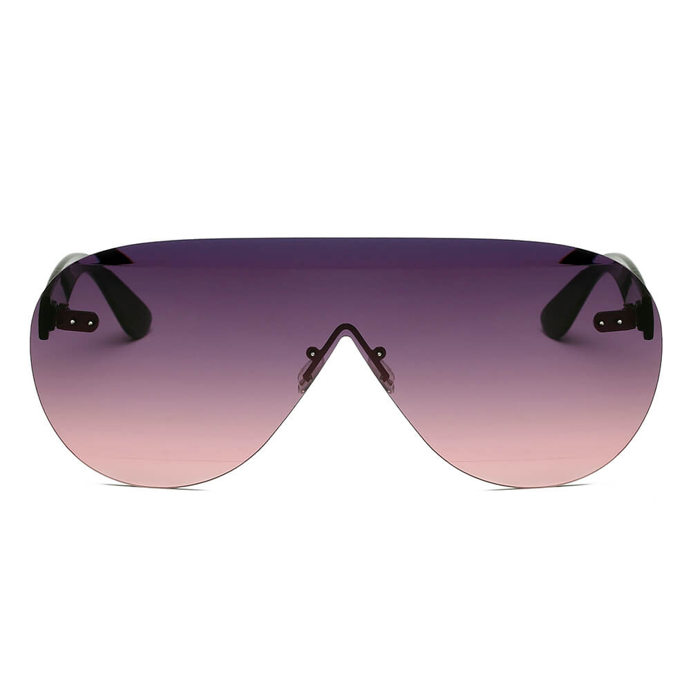 DESTIN Women Oversized Aviator Fashion Sunglasses with large lenses and stylish frame, perfect for sun protection.