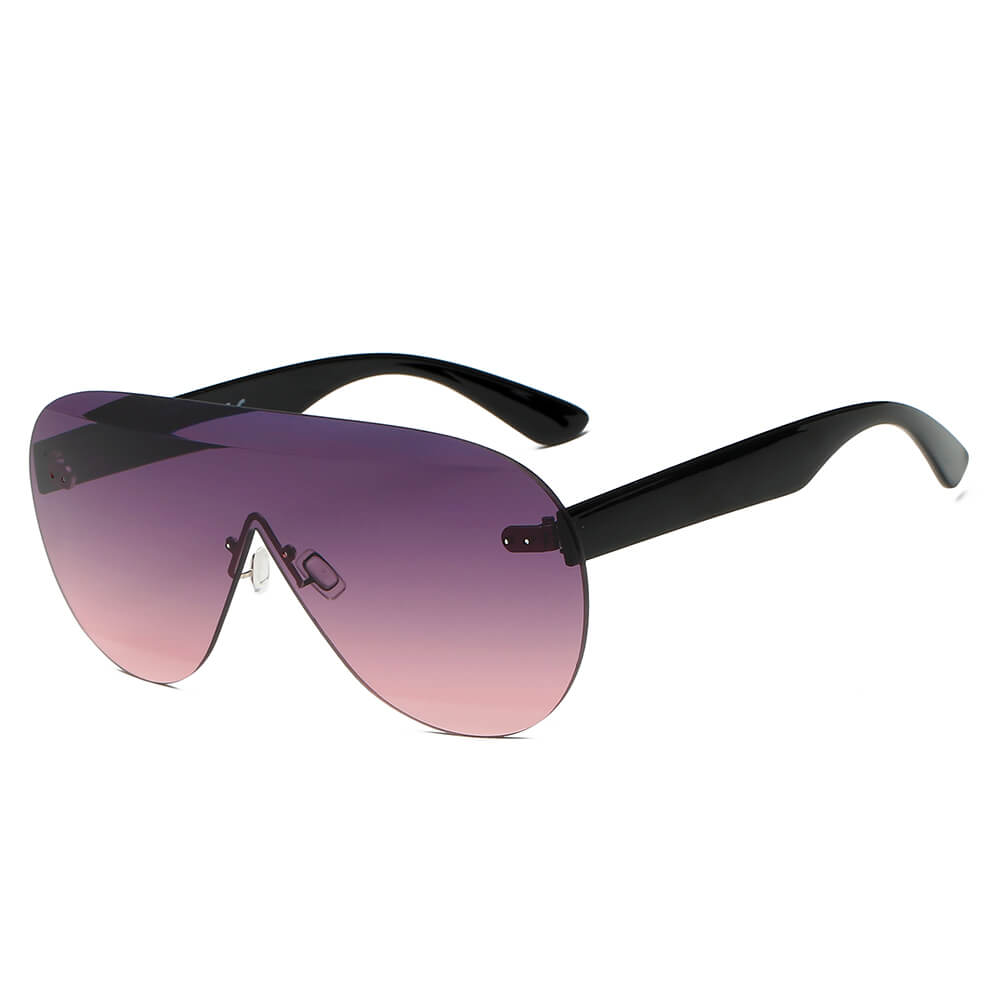DESTIN Women Oversized Aviator Fashion Sunglasses with large lenses and stylish frame, perfect for sun protection.
