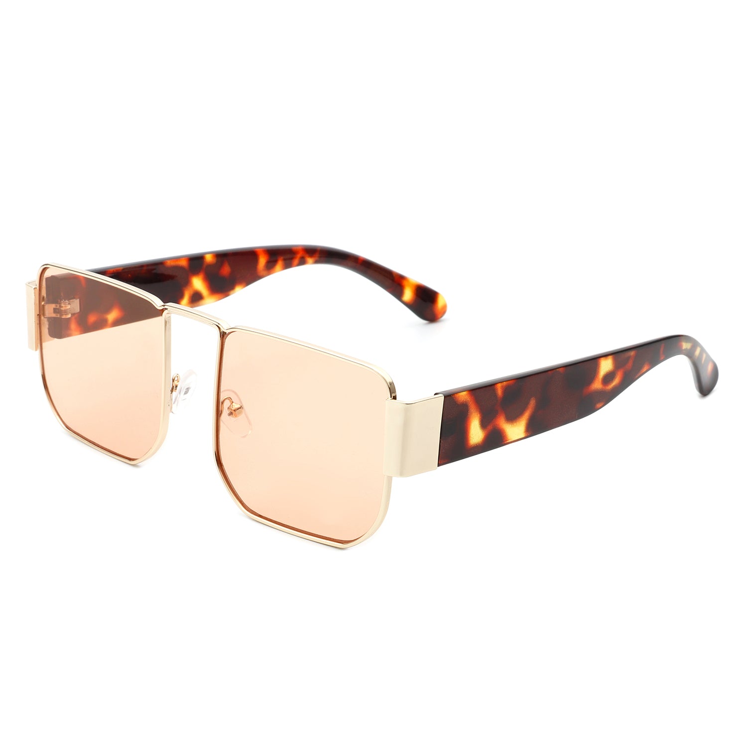 Diamonde Square Retro Flat Top Tinted Vintage Fashion Sunglasses with a stylish design and UV protection.