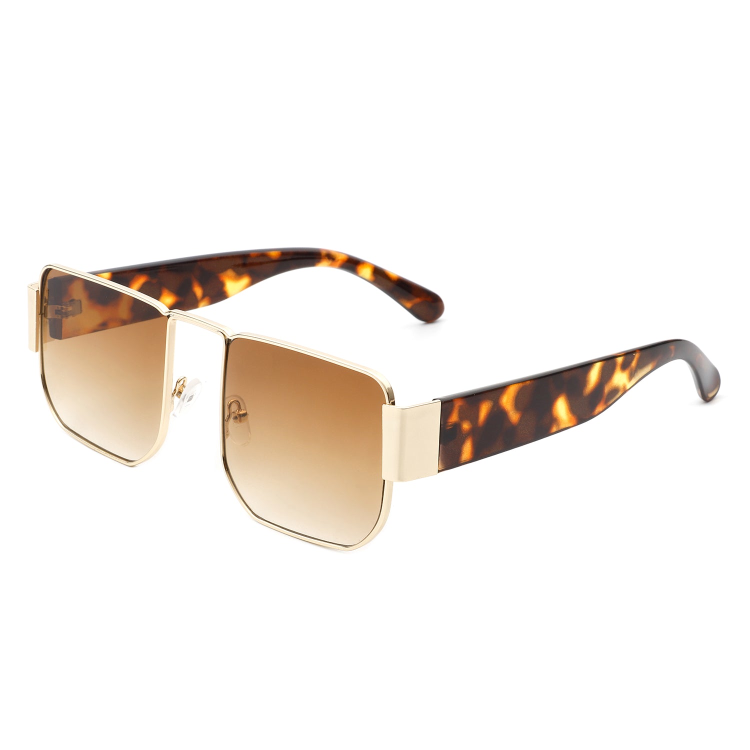 Diamonde Square Retro Flat Top Tinted Vintage Fashion Sunglasses with a stylish design and UV protection.