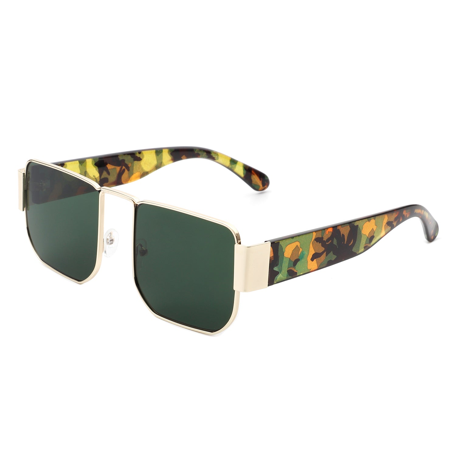 Diamonde Square Retro Flat Top Tinted Vintage Fashion Sunglasses with a stylish design and UV protection.