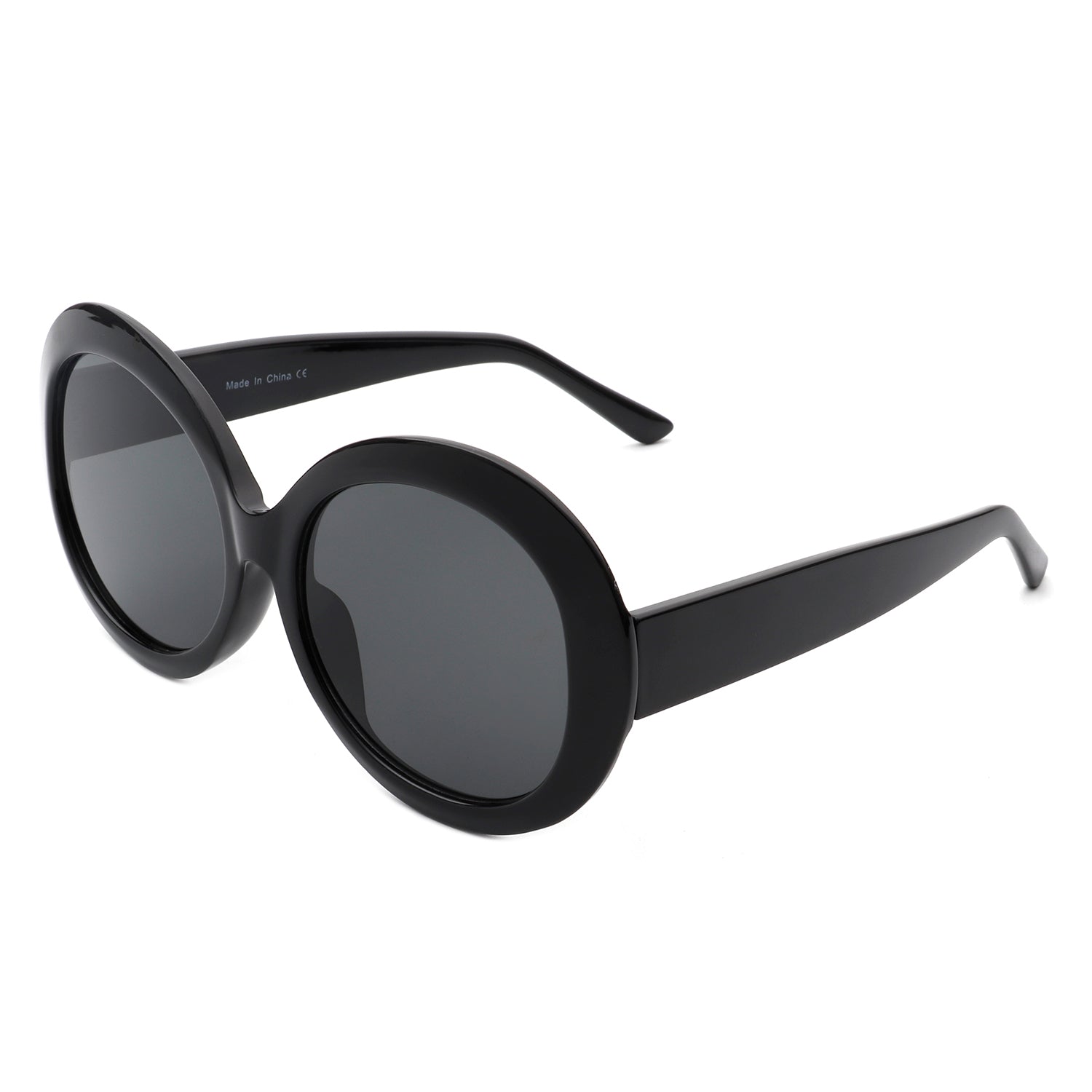 Dreamsky Women Oversize Retro Circle Sunglasses featuring a large round design with a plastic frame and PC lenses, perfect for stylish sun protection.