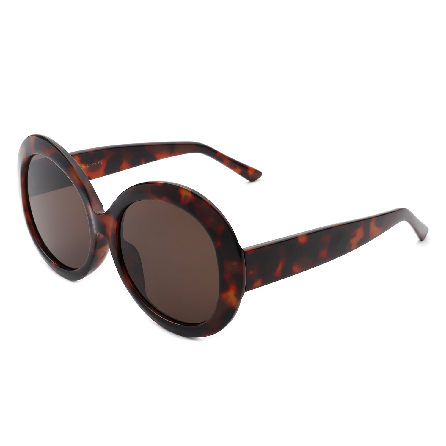 Dreamsky Women Oversize Retro Circle Sunglasses featuring a large round design with a plastic frame and PC lenses, perfect for stylish sun protection.