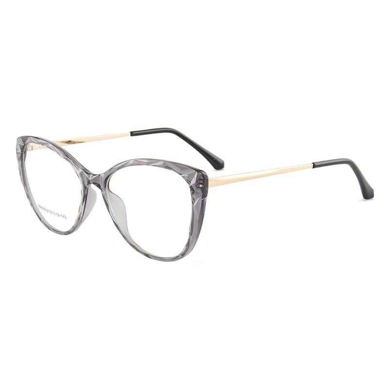 EP Anti-blue cat eye glasses with flat lenses, stylish design, and lightweight TR90 frame.