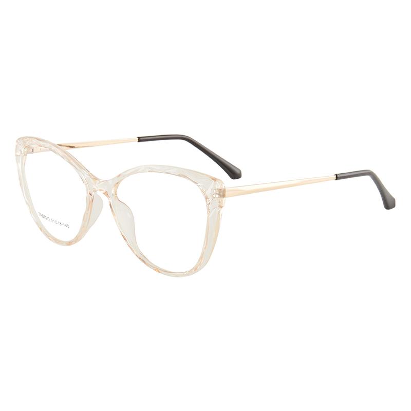 EP Anti-blue cat eye glasses with flat lenses, stylish design, and lightweight TR90 frame.