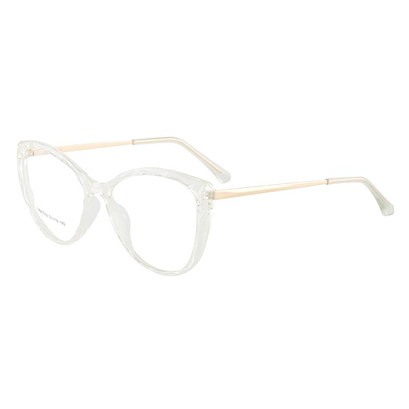 EP Anti-blue cat eye glasses with flat lenses, stylish design, and lightweight TR90 frame.