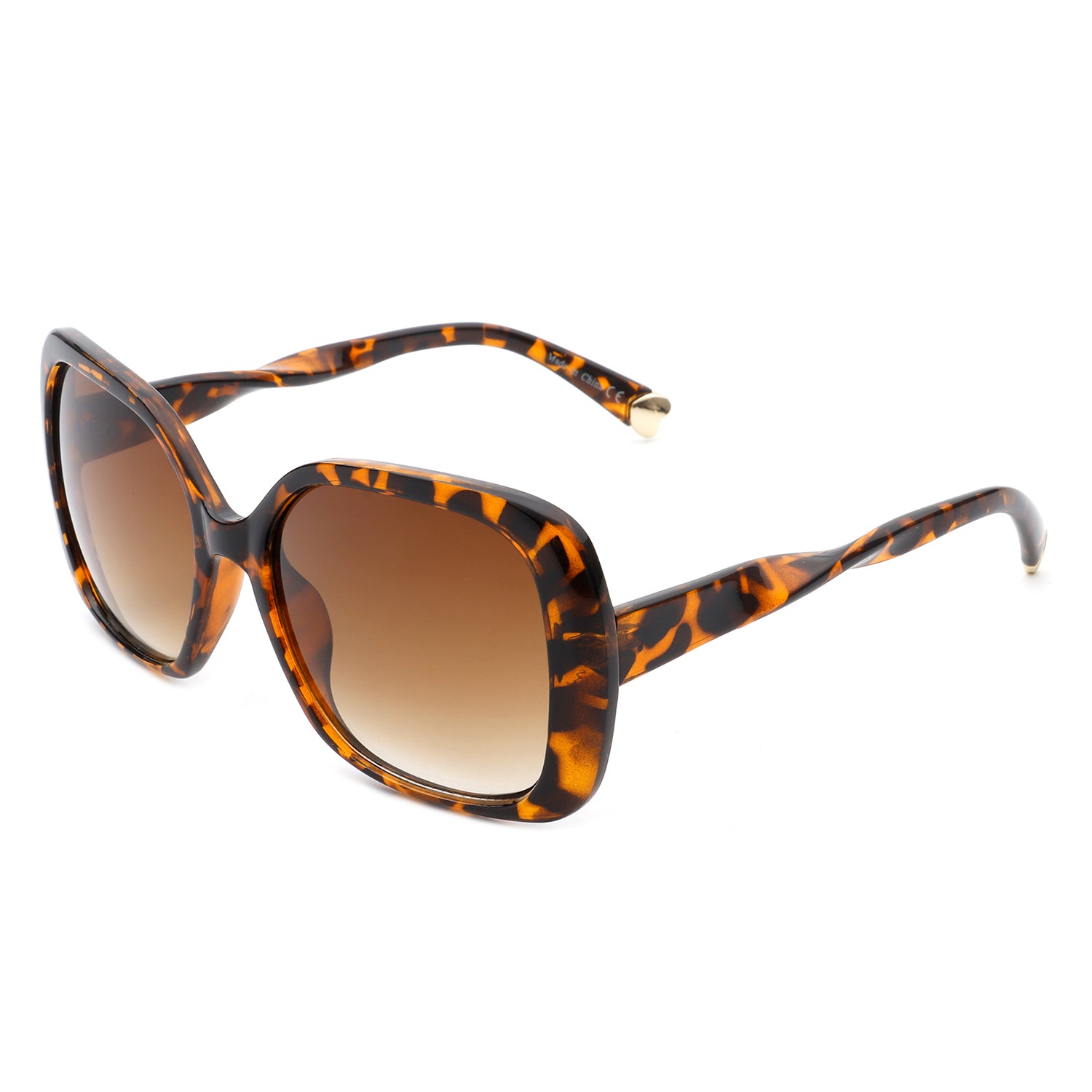 Evernova Women Retro Square Fashion Flat Top Oversize Sunglasses with a stylish design and UV protection.
