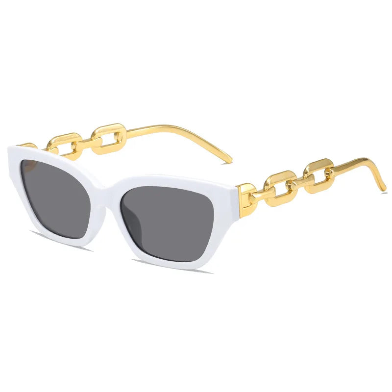 Fashion Cat Eye Sunglasses with mirror lenses, stylish design, and UV400 protection, suitable for all face shapes.