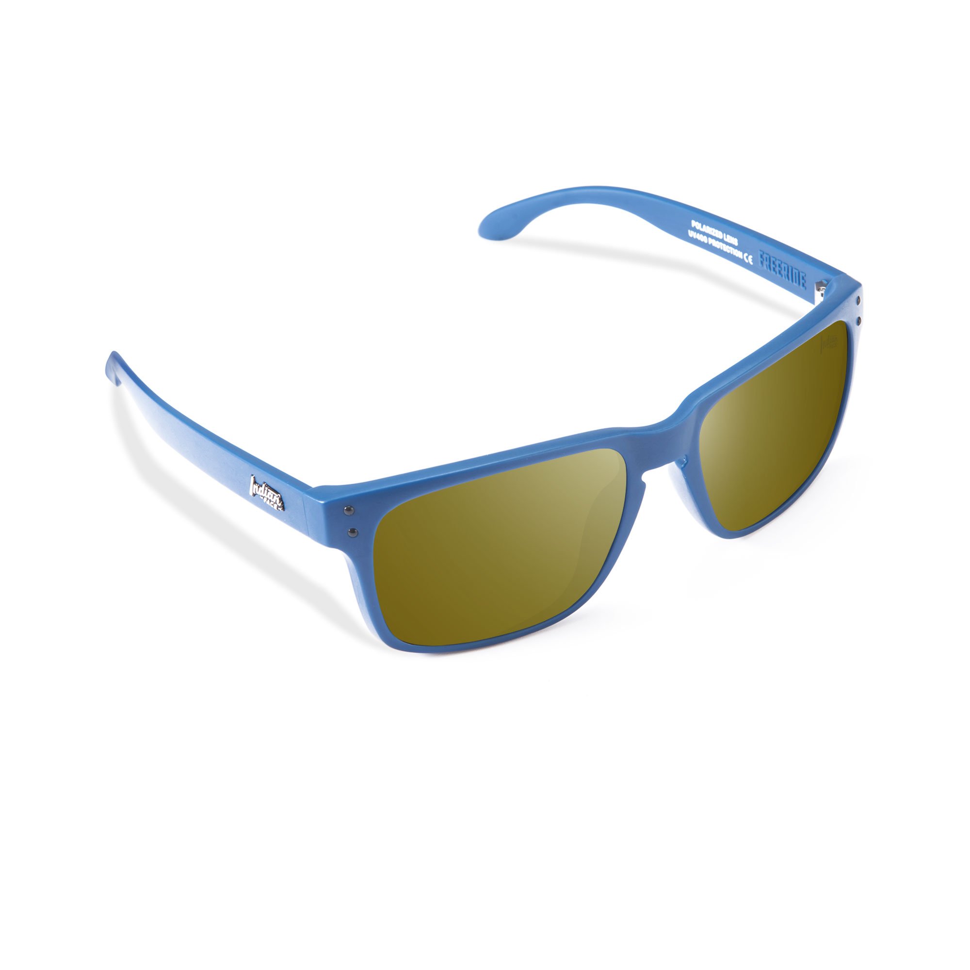 Freeride Blue/Bronze sunglasses with polarized lenses, showcasing a stylish unisex design suitable for outdoor activities.