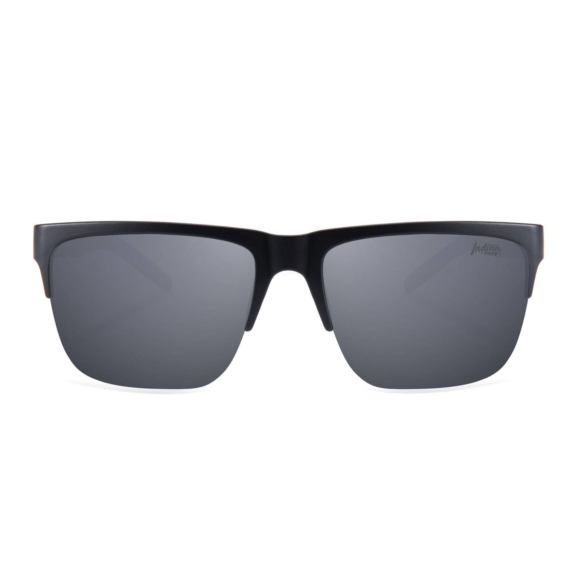 Frontier Black/Black sunglasses featuring polarized lenses and a lightweight frame, perfect for outdoor activities.