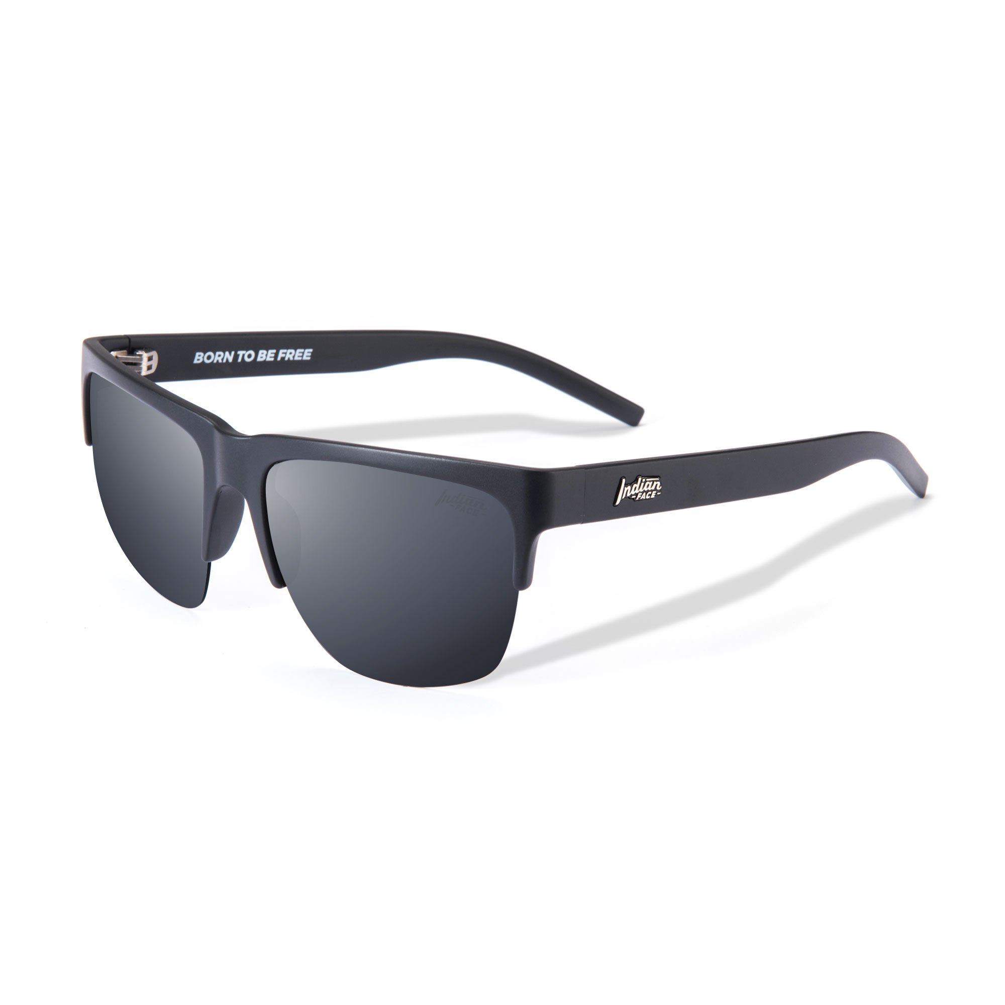 Frontier Black/Black sunglasses featuring polarized lenses and a lightweight frame, perfect for outdoor activities.