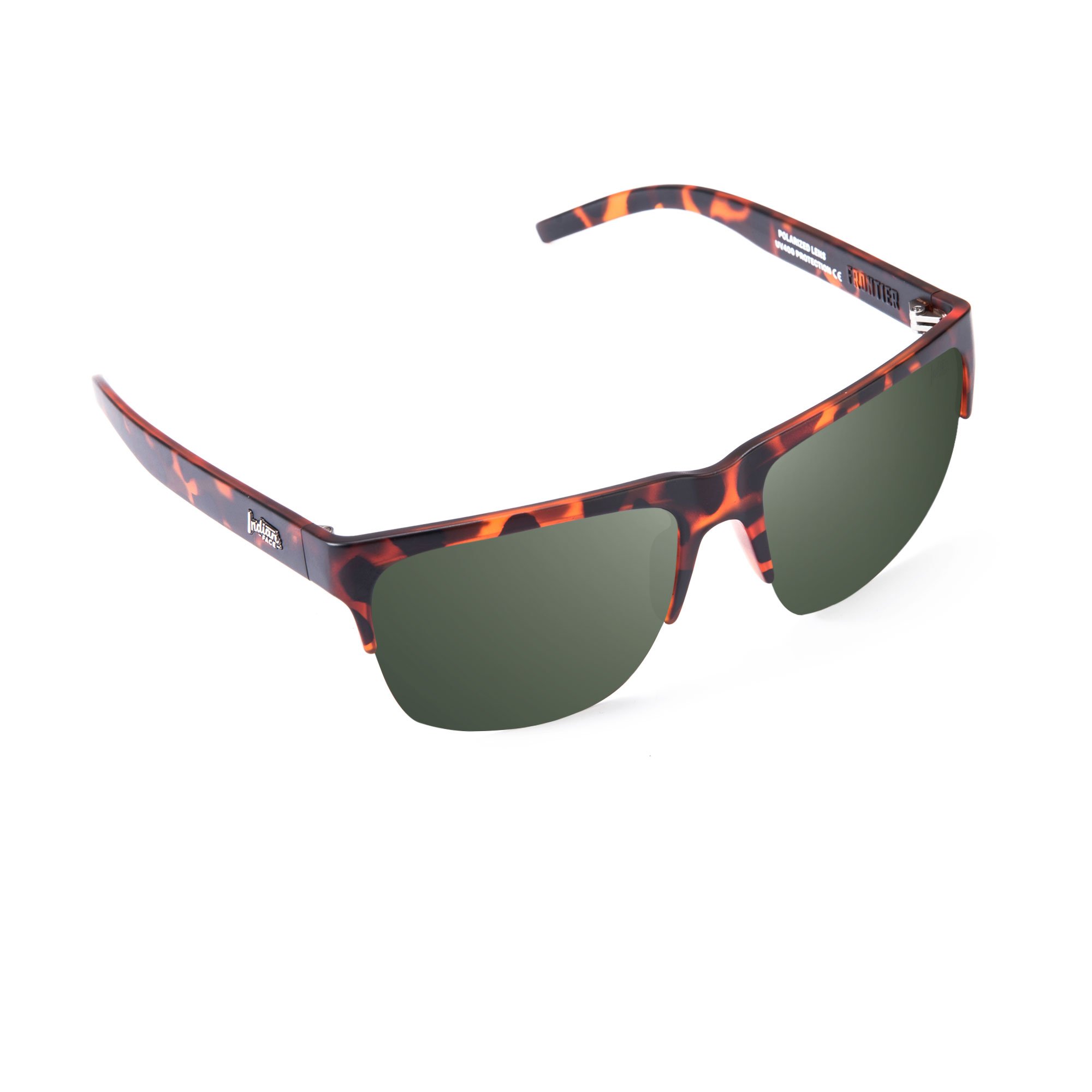 Frontier Tortoise sunglasses featuring a stylish unisex design with polarized lenses, perfect for outdoor activities.