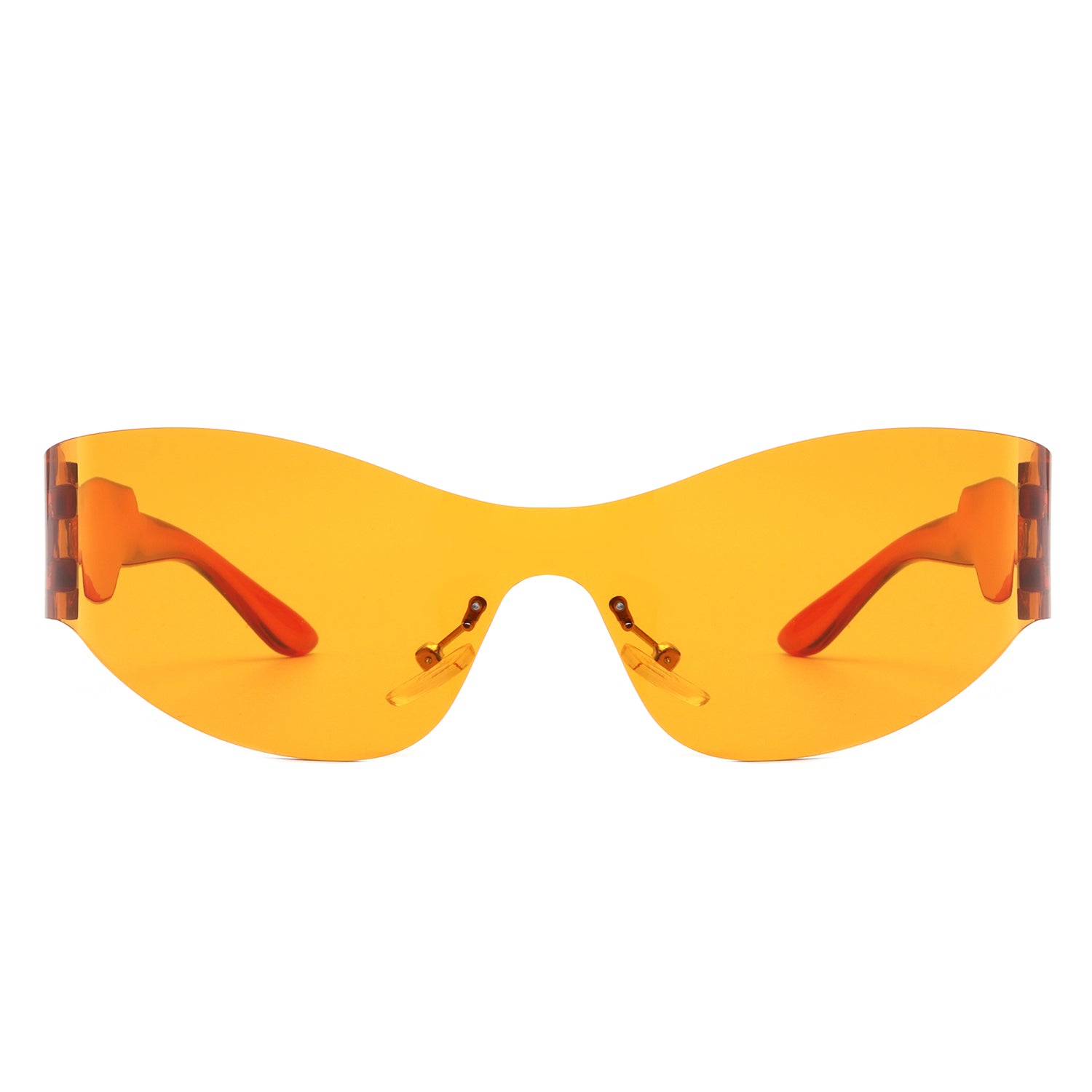 Galadriel Futuristic Mirrored Cyberpunk Sport Sunglasses with a sleek design and reflective lenses, perfect for outdoor activities.