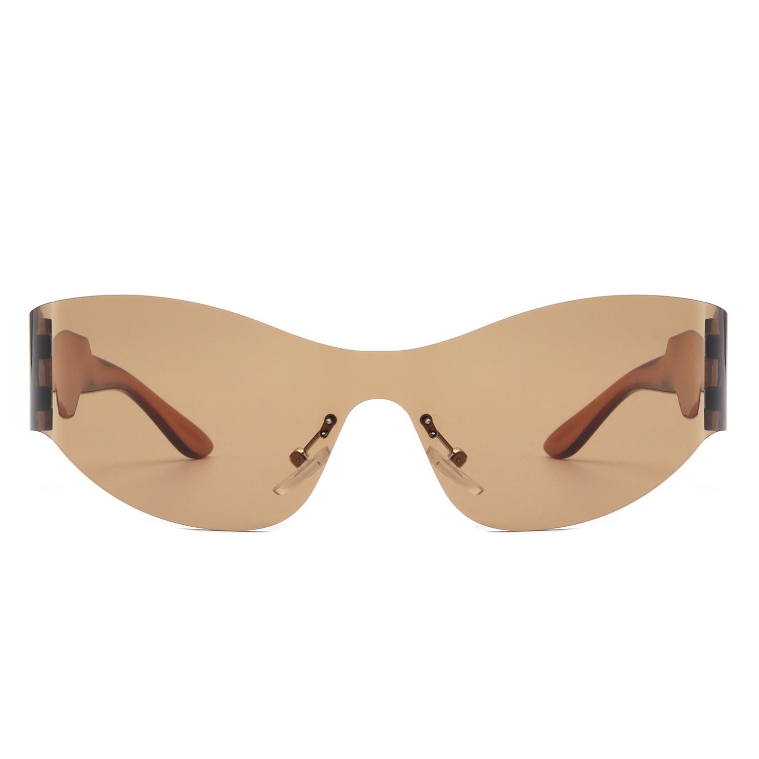 Galadriel Futuristic Mirrored Cyberpunk Sport Sunglasses with a sleek design and reflective lenses, perfect for outdoor activities.