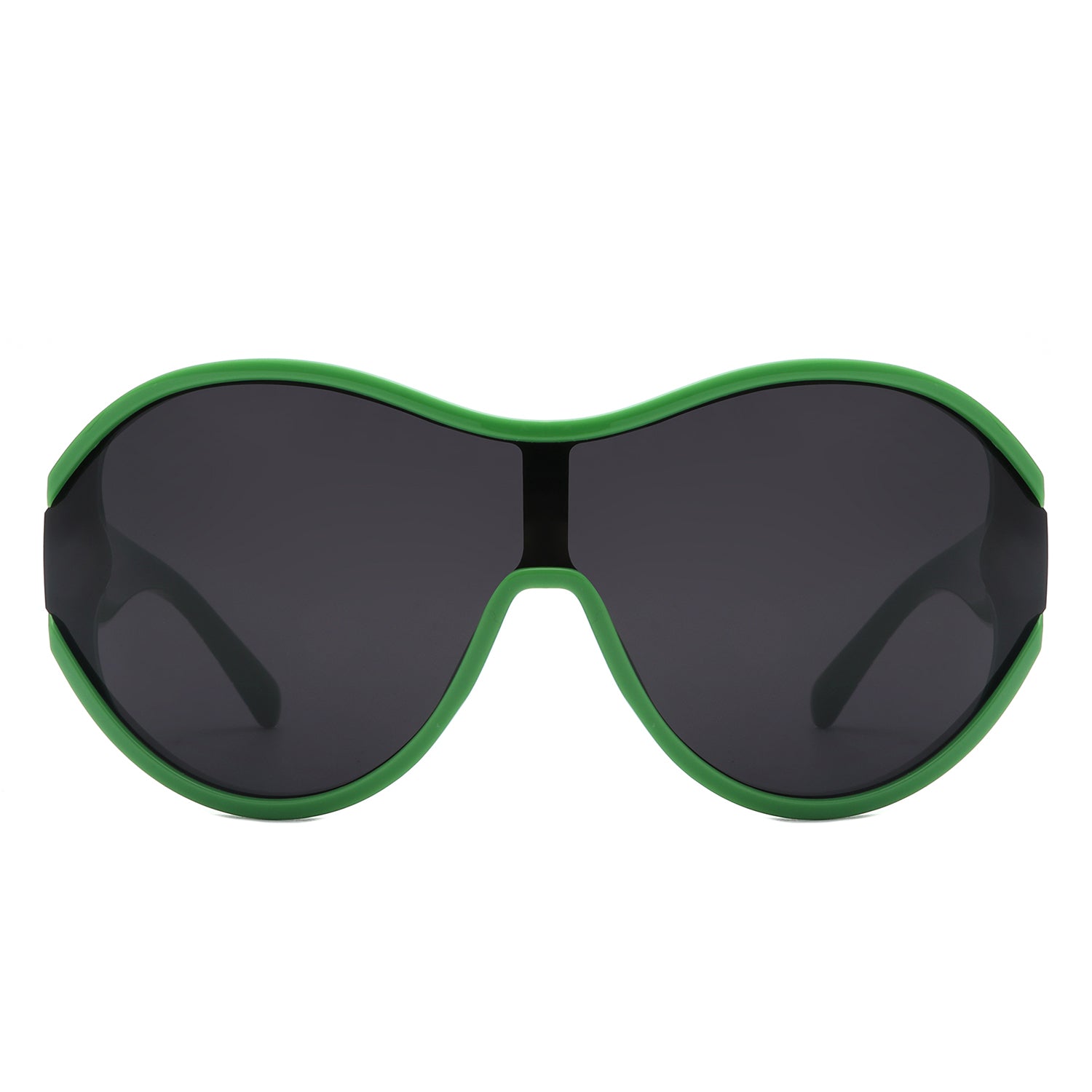 Gwyneth Retro Oversized Oval Curved Round Sunglasses with a stylish design, featuring a plastic frame and PC lenses, perfect for UV protection.