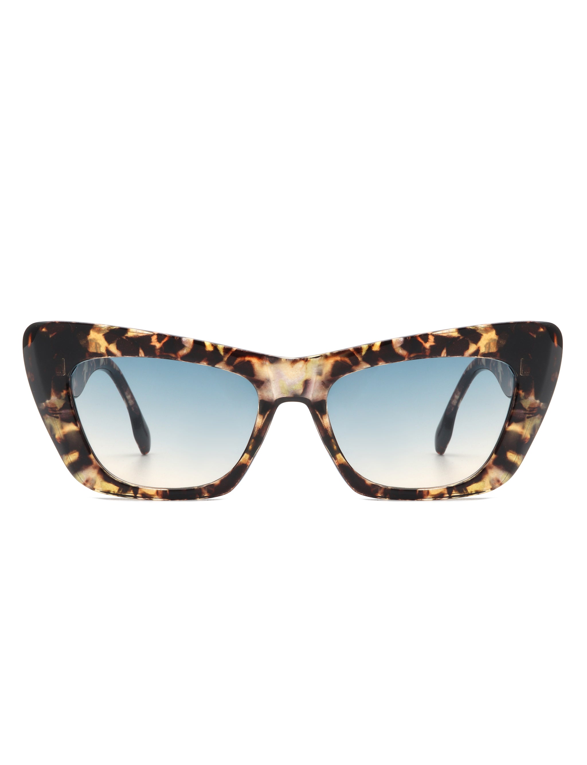 Hush Chic Retro Tinted Cat Eye Women's Fashion Square Sunglasses with stylish design and UV protection.