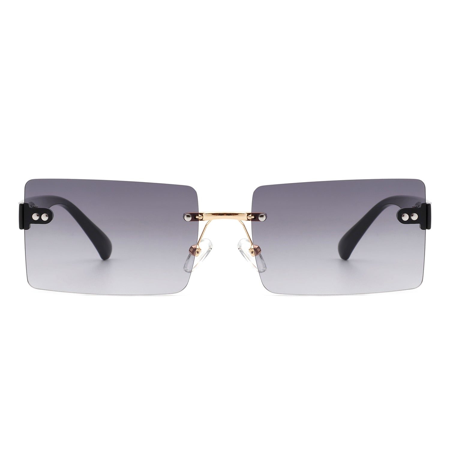 Jadesoul Rectangle Retro Rimless Tinted Fashion Vintage Square sunglasses with a stylish rimless design and tinted lenses.