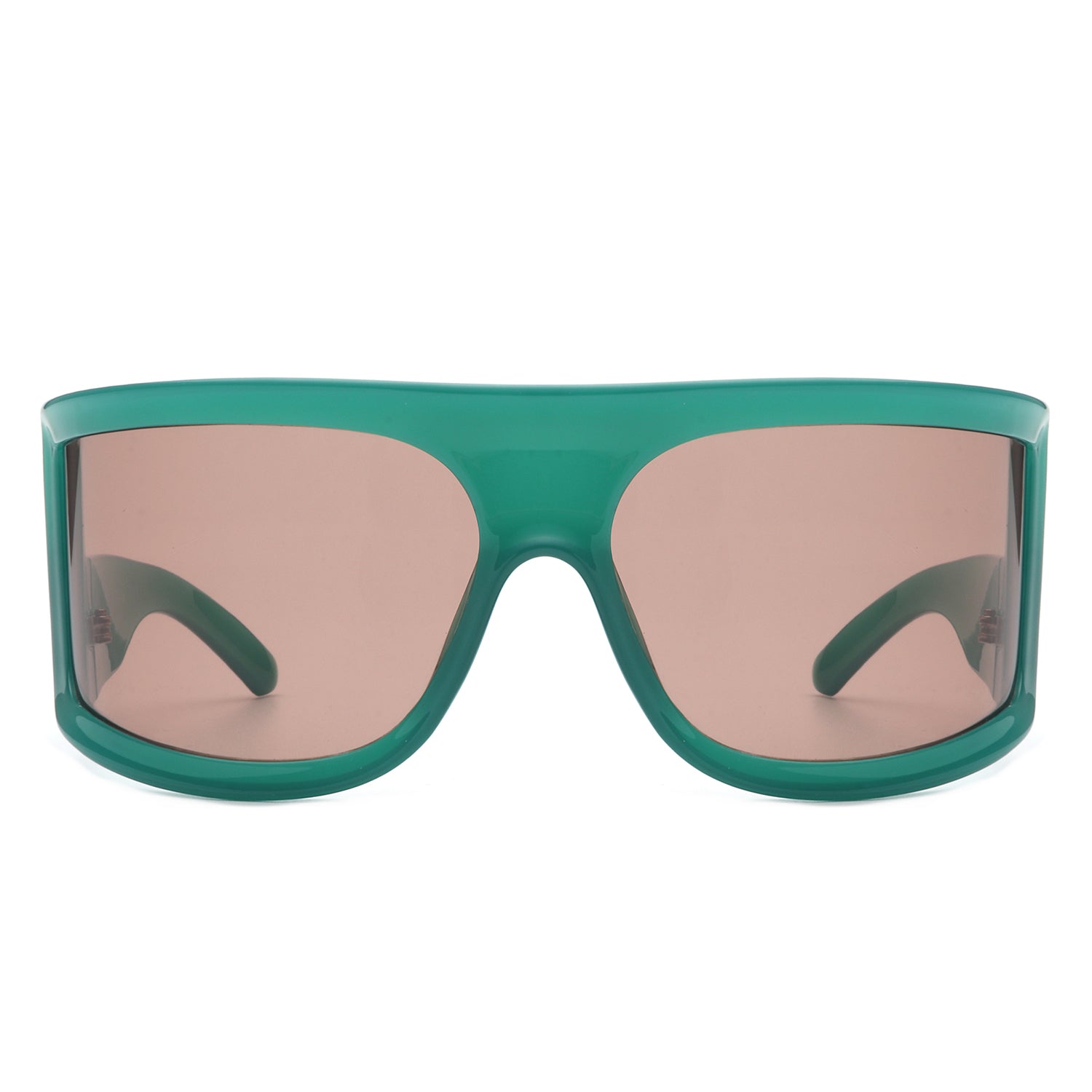 Kaelina Oversize Irregular Fashion Square Wrap Around Sunglasses with a stylish design and protective lenses.