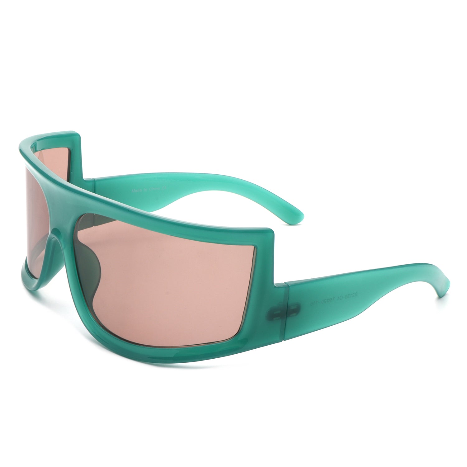 Kaelina Oversize Irregular Fashion Square Wrap Around Sunglasses with a stylish design and protective lenses.