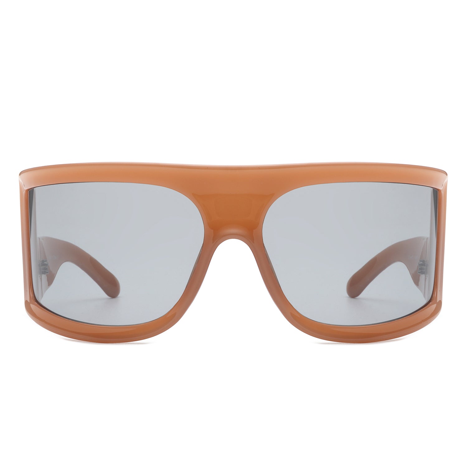 Kaelina Oversize Irregular Fashion Square Wrap Around Sunglasses with a stylish design and protective lenses.