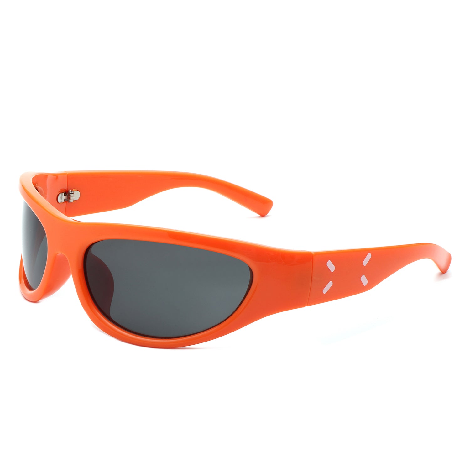 Kaelos Rectangle Wrap Around Oval Sports Sunglasses with a sleek design, featuring a durable plastic frame and high-quality lenses for outdoor protection.