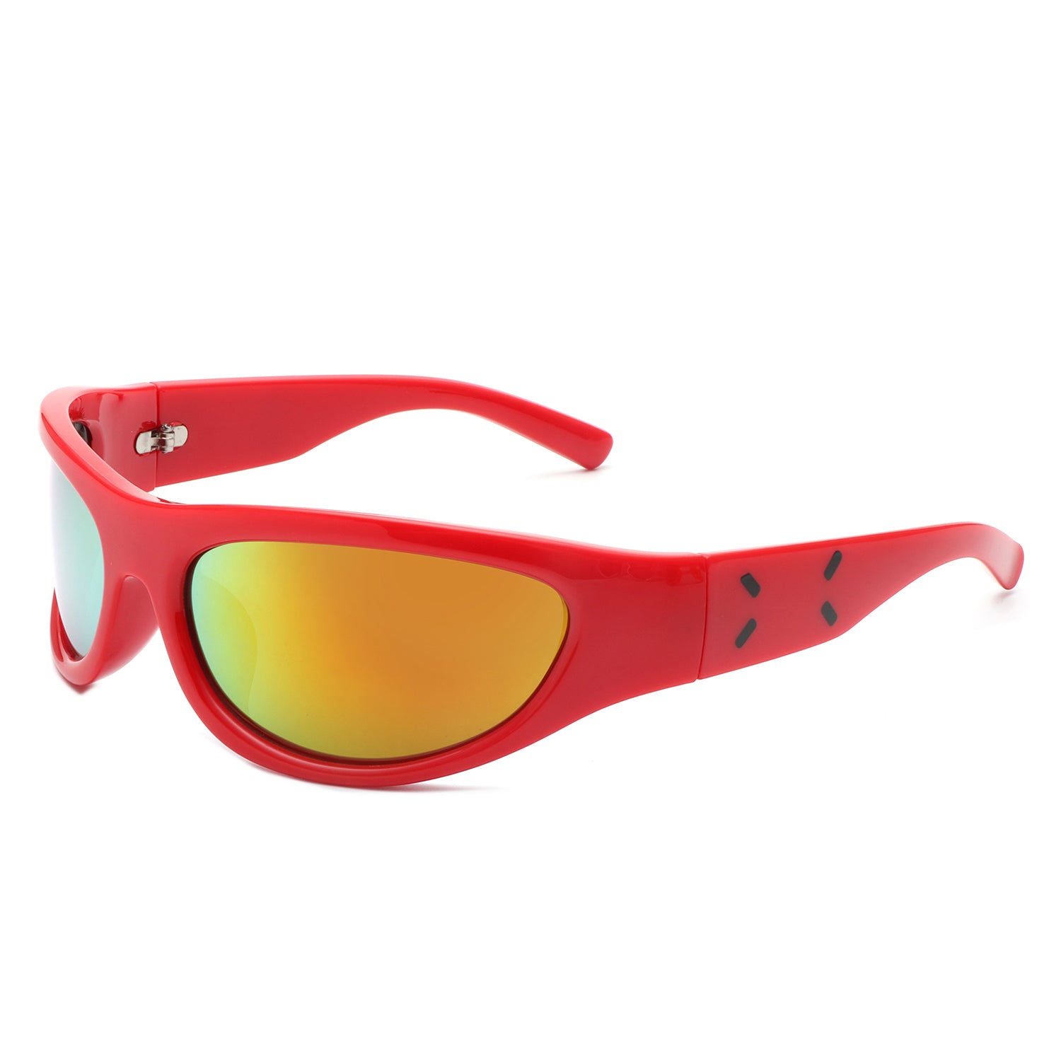 Kaelos Rectangle Wrap Around Oval Sports Sunglasses with a sleek design, featuring a durable plastic frame and high-quality lenses for outdoor protection.