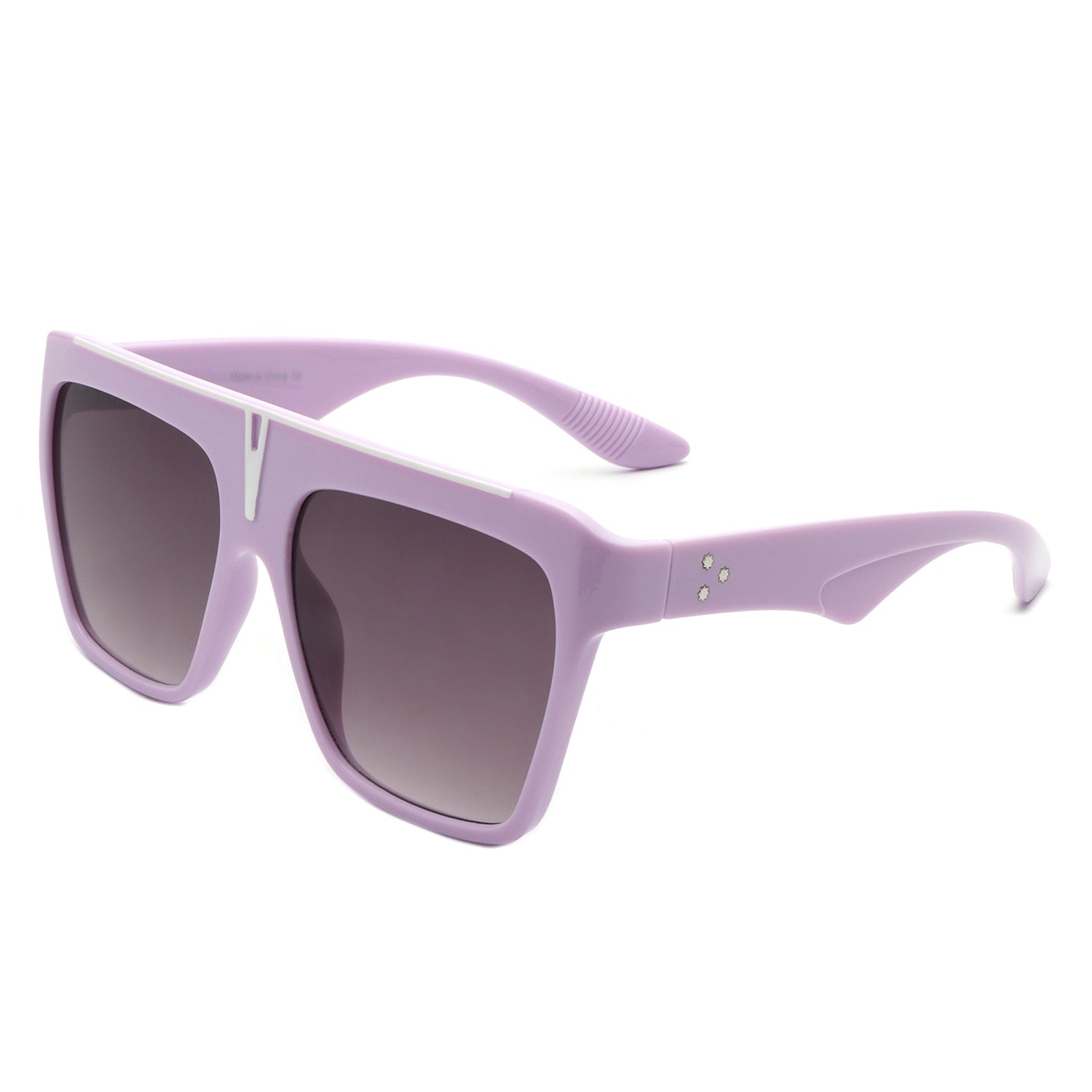 Kallias Oversize Square Flat Top Large Fashion Women Sunglasses with a stylish black frame and dark lenses.