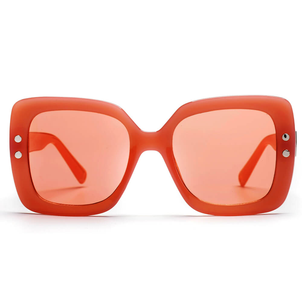 Katy Women Square Flat Top Fashion Sunglasses with a stylish design and UV protection.