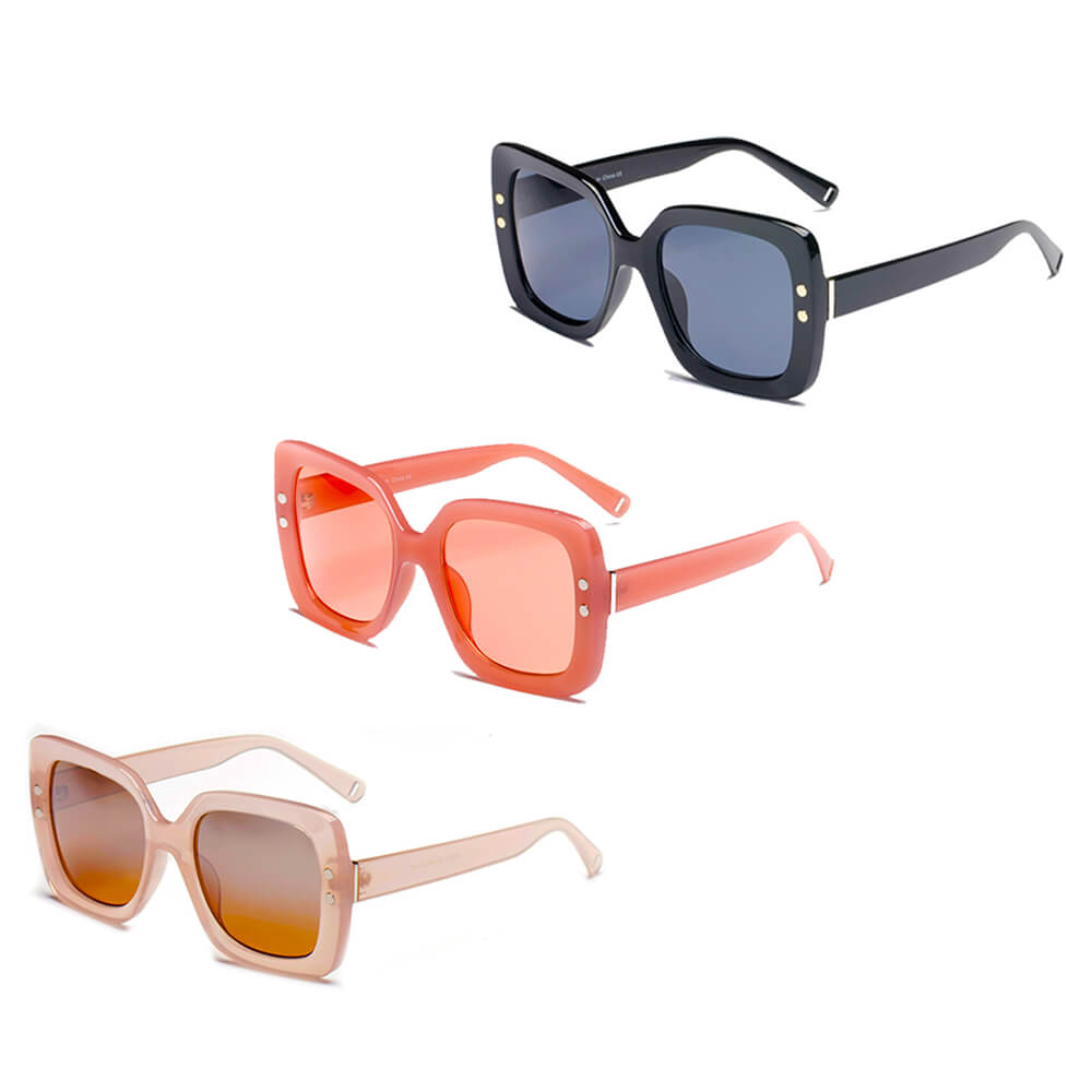Katy Women Square Flat Top Fashion Sunglasses with a stylish design and UV protection.