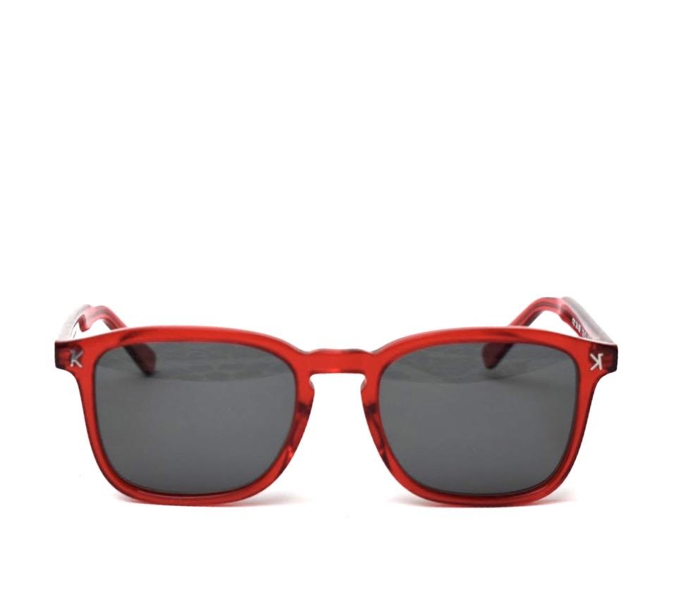 Kozy Cruiser Crystal Red eyewear featuring a stylish acetate frame and Zeiss CR39 lenses.