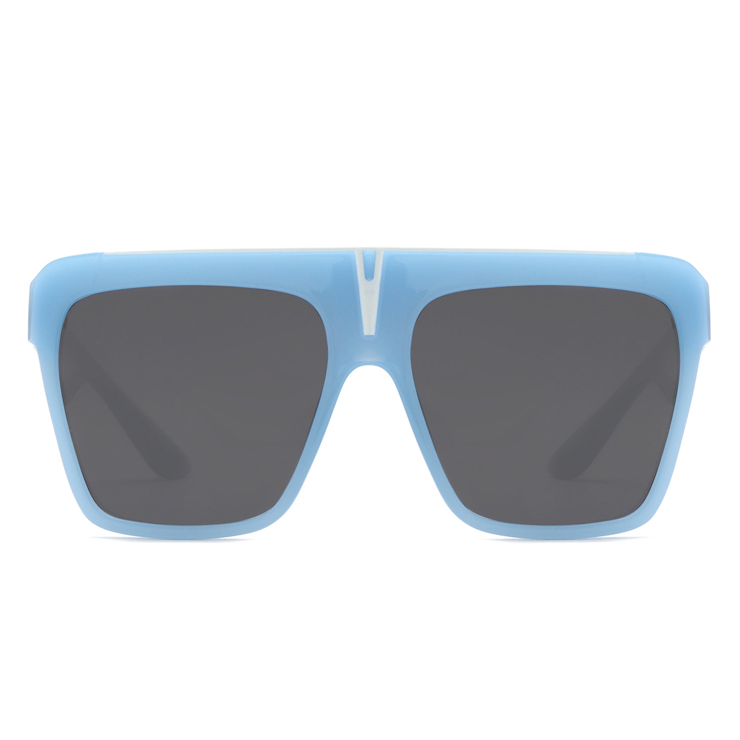 Kyland Large Square Flat Top Oversized Sunglasses for Women, featuring a stylish flat-top design and high-quality polycarbonate lenses.