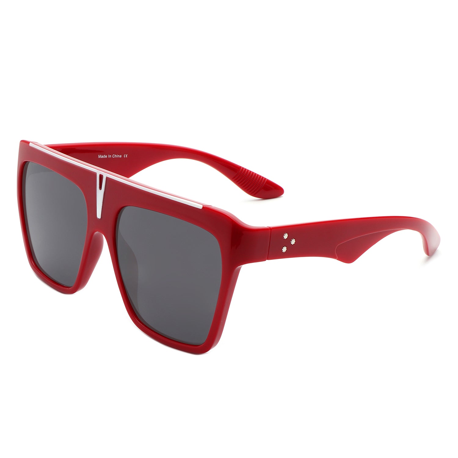 Kyland Large Square Flat Top Oversized Sunglasses for Women, featuring a stylish flat-top design and high-quality polycarbonate lenses.
