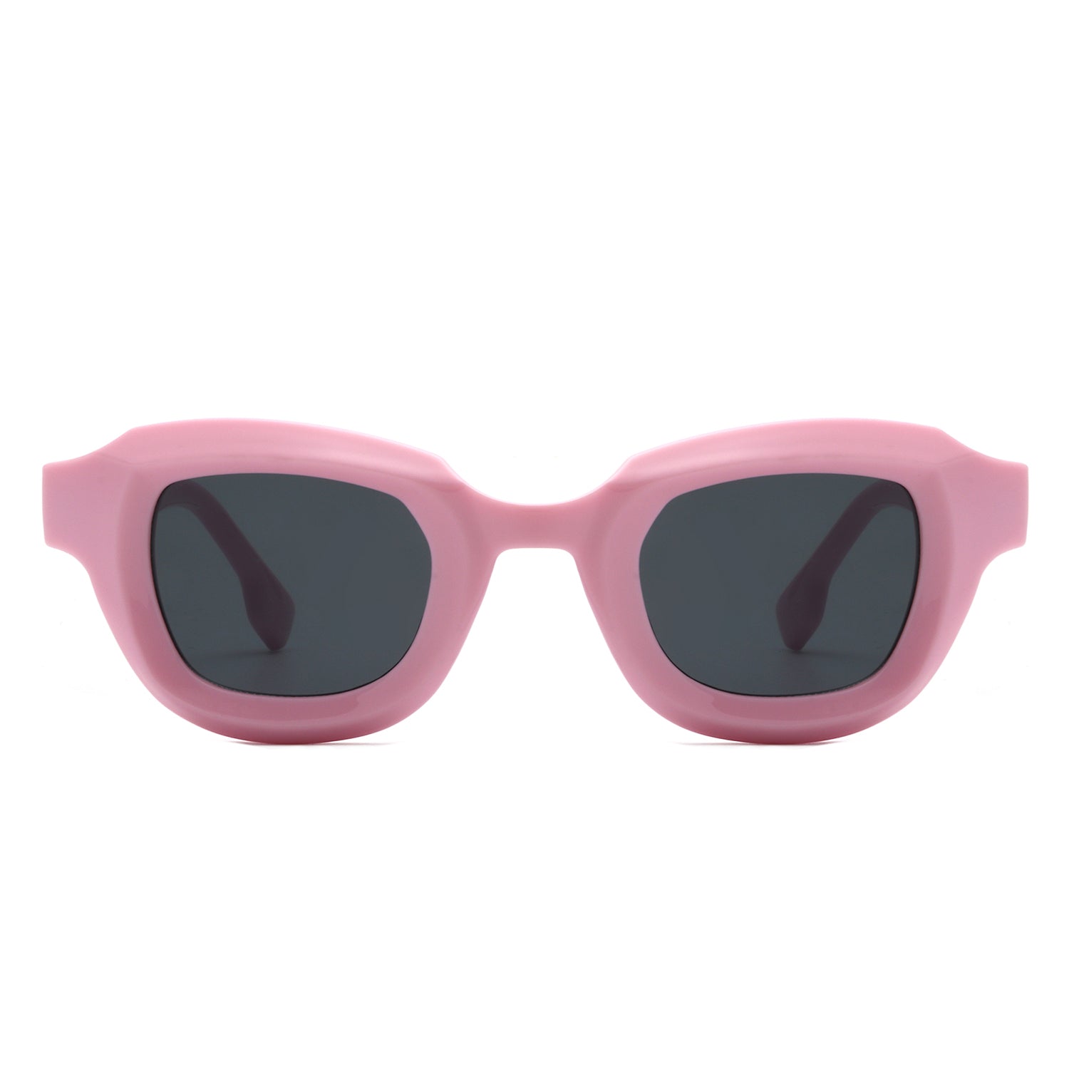 Kyvyn Small Square Horn-Rimmed Fashion Color Pop Sunglasses with vibrant colors and sleek design, perfect for stylish sun protection.