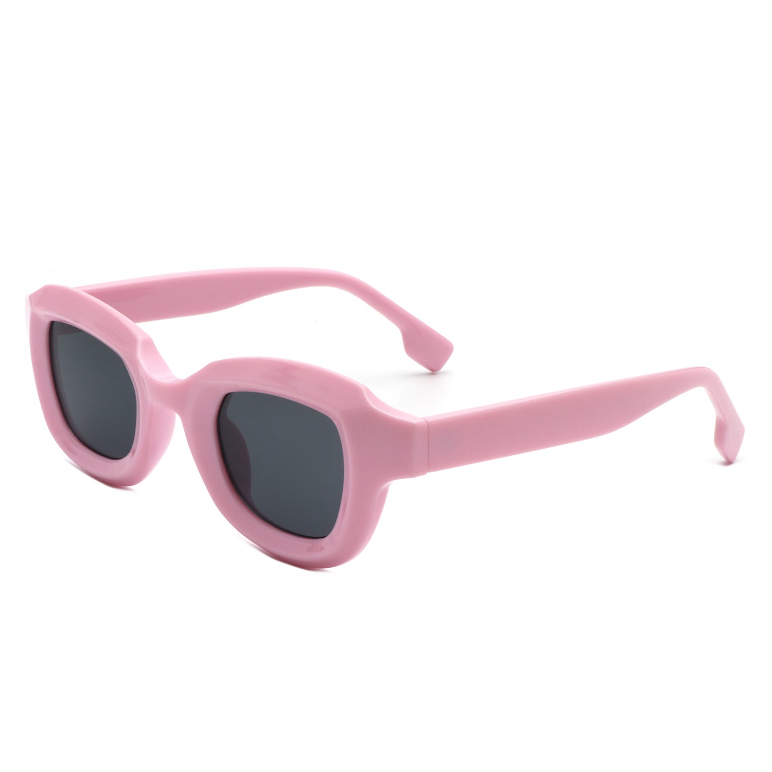 Kyvyn Small Square Horn-Rimmed Fashion Color Pop Sunglasses with vibrant colors and sleek design, perfect for stylish sun protection.