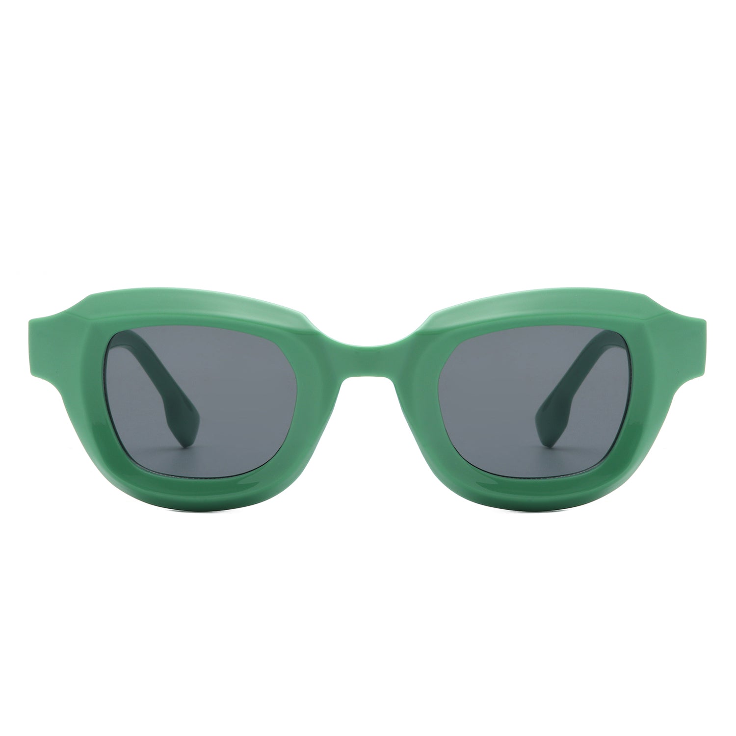 Kyvyn Small Square Horn-Rimmed Fashion Color Pop Sunglasses with vibrant colors and sleek design, perfect for stylish sun protection.